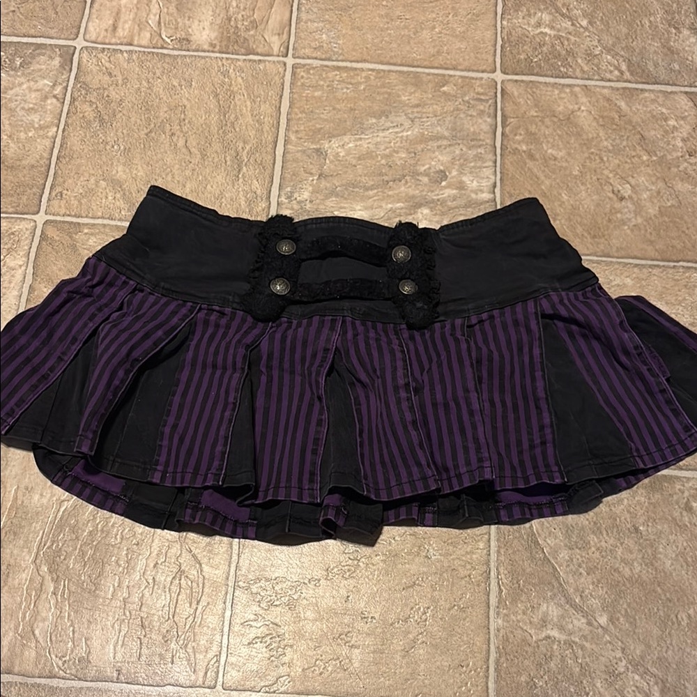 Rare Vintage Tripp NYC black and Purple mini Skirt